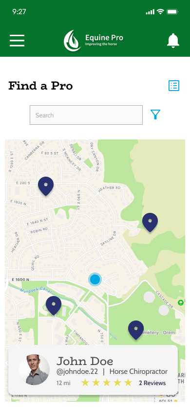 Owner discovery screen